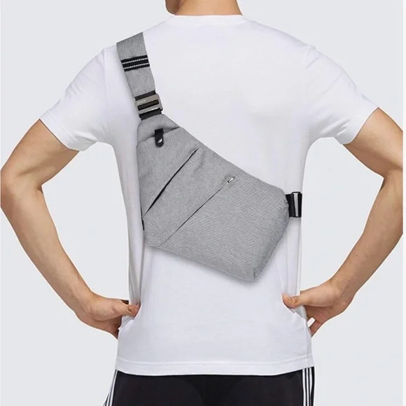 Broadream Gray Sling Bag Crossbody Chest Pack Minimalist - Picture 10 of 14